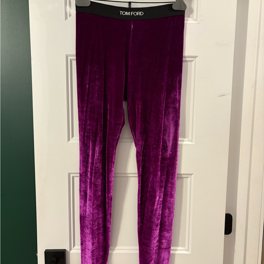Tom Ford Fuchsia Velvet Leggings